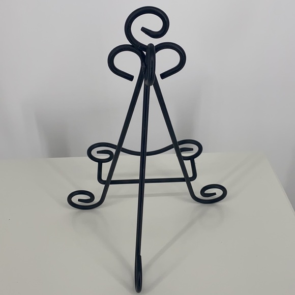 Studio Decor Black Iron Swirl Book/Photo/Art/Plate Easel Display - Picture 12 of 13